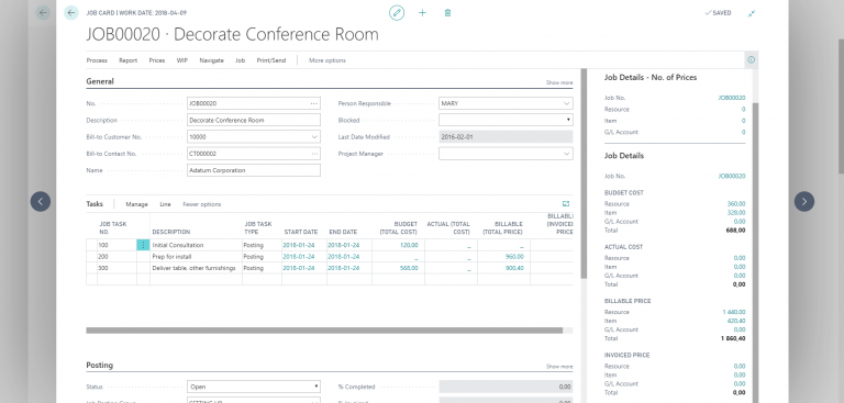 Image showing that Business Central can help with task planning: ERP migration checklist
