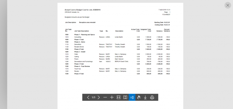 Image showing that Business Central can generate PDFs for ledgers and more: ERP migration checklist